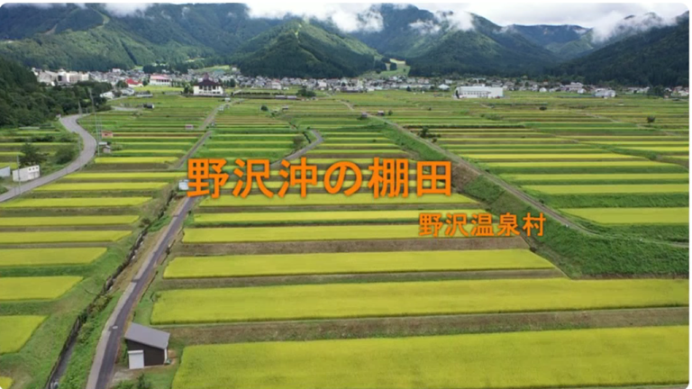 【空中散歩】野沢沖の棚田